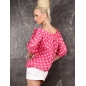 Bluse Pinka - Fifties Style/Punkte - Pink