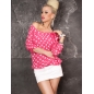 Bluse Pinka - Fifties Style/Punkte - Pink