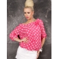 Bluse Pinka - Fifties Style/Punkte - Pink