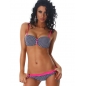 Bikini Power Flower - Kleine Punkte - Blau/Weiss/Pink