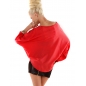 Bluse Made in Italy - Satin/Strass - Rot