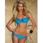 Bikini Rae - Bandeau Volants - Blau