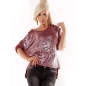 Langarmshirt 5People!S - Metallic - Beere