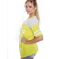 Sporty Shirt Miss 21 - Netzeinsatz - Gelb/Weiss