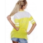 Sporty Shirt Miss 21 - Netzeinsatz - Gelb/Weiss