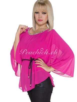 Blusenshirt Candy Moda - Fledermausärmel - Pink