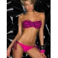 Bikini Viama - Streifen - Pink/Schwarz