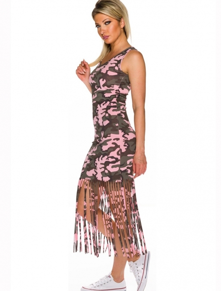 Kleid Ling Ling - Camouflage - Rosa