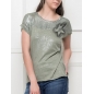 Kurzarmshirt NT Fashion - Metallic - Khaki