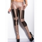 Leggings Koucla - Netz/Nieten - Cappuccino/Schwarz