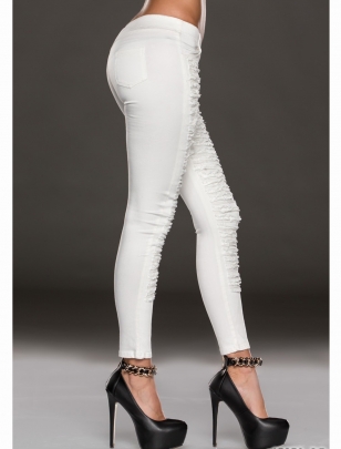 Treggings Jeans Stella - Destroyed - Weiss