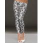 Leggings - Fantasie - Weiss/Schwarz