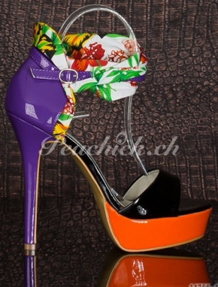 Sandaletten Wilady - Colour Blocking - Orange/Violett