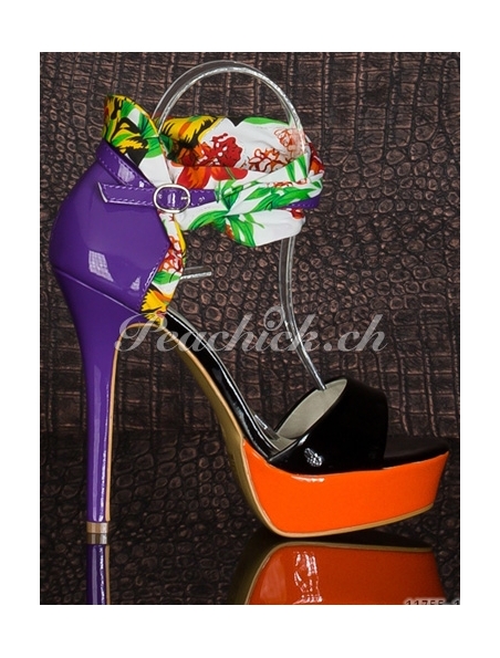 Sandaletten Wilady - Colour Blocking - Orange/Violett