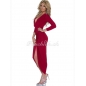 Maxikleid Miss Blush - Beinschlitz - Rot