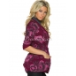 Pullover Italy Moda - Blumen - Weinrot