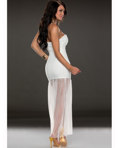 Maxikleid Manito - Bandeau - Weiss
