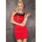 Kleid Fashion - Netzeinsatz - Rot