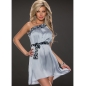 Kleid Miss 83 - One Shoulder - Silbergrau