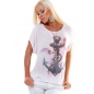 Kurzarmshirt Fashion - Anker - Weiss/Bunt