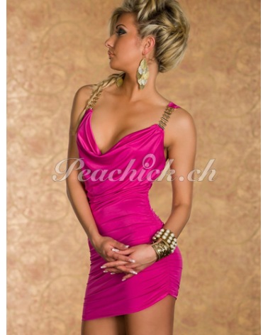 Minikleid - Wasserfall - pink