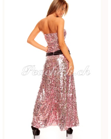 Maxikleid Mayaadi - Masche - Rosa/Schwarz