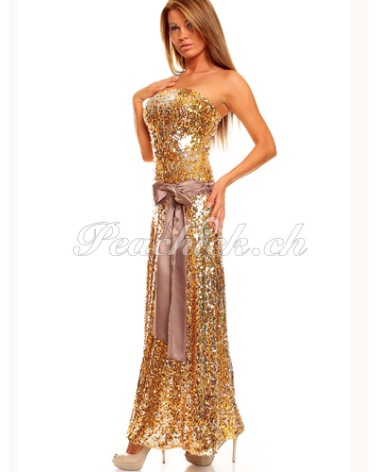 Maxikleid Mayaadi - Masche - Rosa/Schwarz