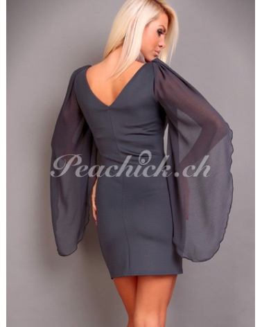 Kleid Mayaadi - Chiffon - Anthrazit