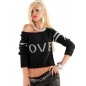 Pullover Italy Moda - Love - Schwarz