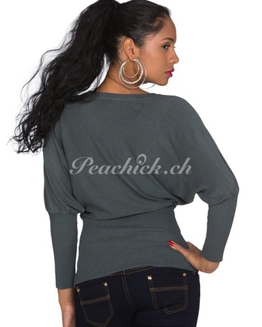 Pullover B&L - Fledermausärmel - Grau