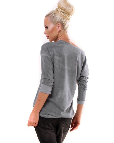 Langarmshirt Livan's - Peace Herz - Beige
