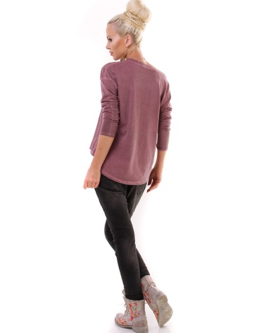 Langarmshirt Livan's - Peace Herz - Beige