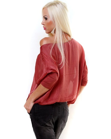 Bluse H Trend - Seide - Kupfer