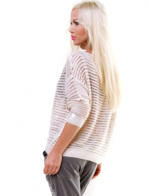 Pullover Made in Italy - Metallic - Creme