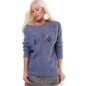 Pullover Blossun - Lochmuster - Blau