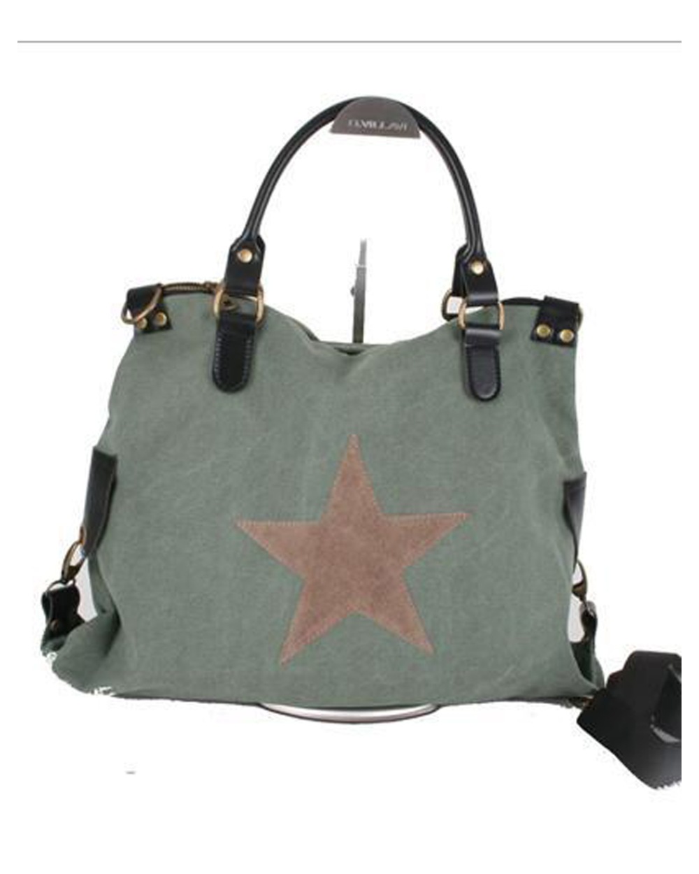 Shopper Bag - Star - Grün