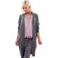 Strickjacke Style - Perlen - Anthrazit