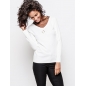 Pullover Sovogue - V Ausschnitt - Creme