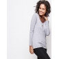 Pullover Sovogue - V Ausschnitt - Grau