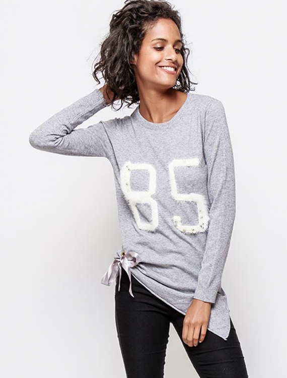 Pullover Sovogue - Feinstrick - Grau