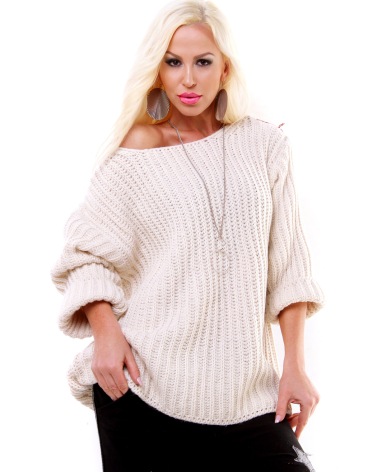 Pullover 5People!S - Geschnürt - Creme