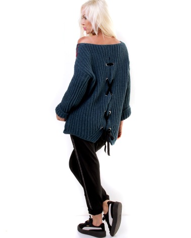 Pullover 5People!S - Geschnürt - Creme