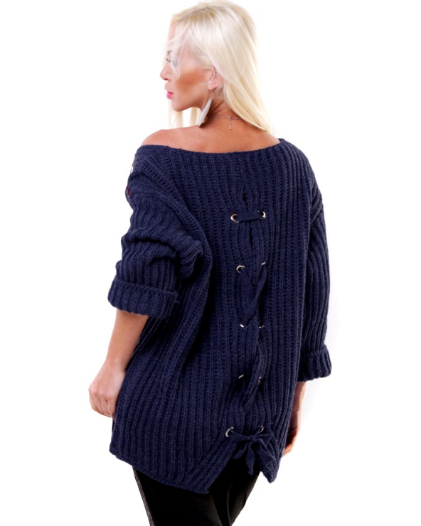 Pullover 5People!S - Geschnürt - Creme