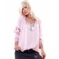 Bluse Made in Italy - Pailletten - Rosa