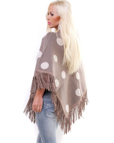 Poncho Memory&Co - Fransen - Schwarz