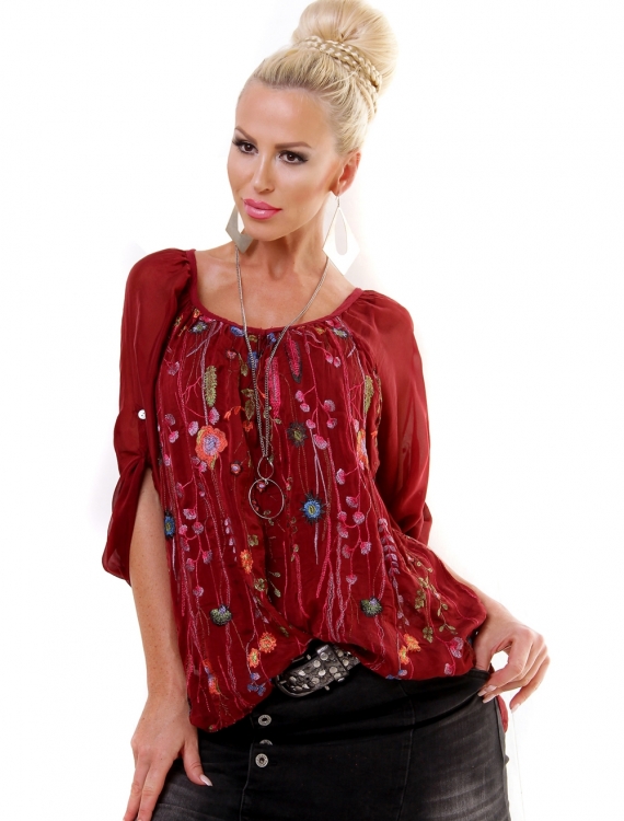 Bluse Bellavie - Folklore - Bordeaux