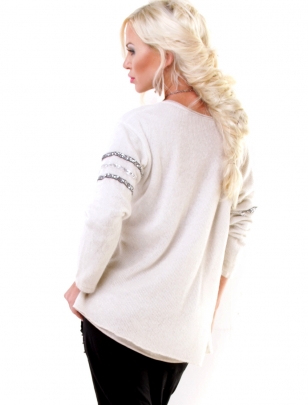 Pullover 5People!S - Stern - Creme