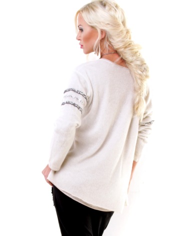 Pullover 5People!S - Stern - Creme