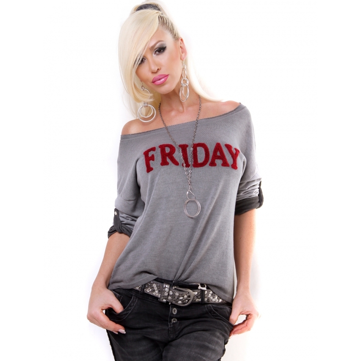 Pullover Styled in Italy - Friday  Grau