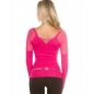 Pullover Koucla - Netzeinsatz - Pink